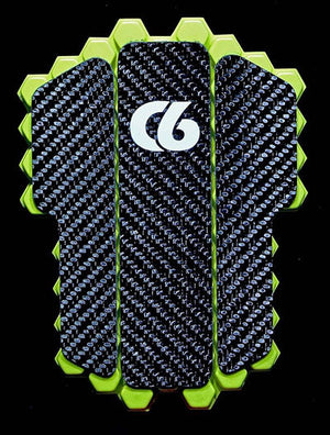Soccer/Football - Hex Elite Carbon - Handmade 100% Carbon Fiber Shin Guards - Front